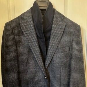 Lubiam Sport Coat 40 R (50 EU) Men's Dark Blue Wool Blazer NWOT